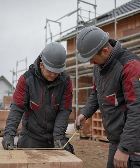 Arbeitskleidung für Baubetriebe mit Warnschutz