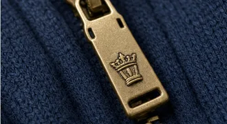 Metallener Reißverschluss-Zipper mit Prägung
